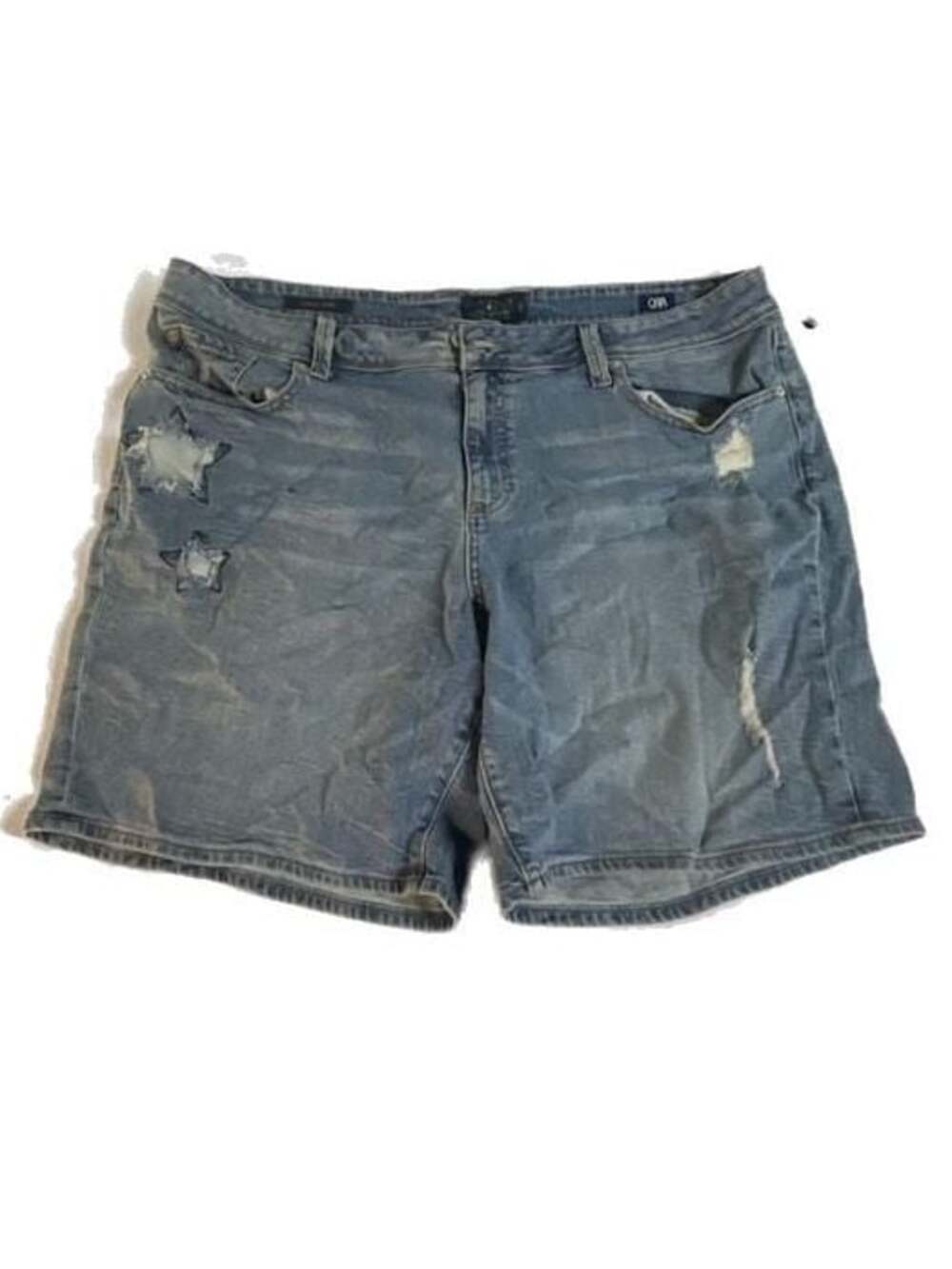 Lucky Brand Georgia Short 20W Distressed Star Patch Denim Shorts